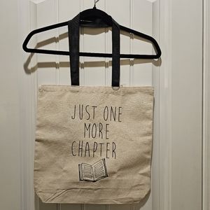 NWT One More Chapter Book Lover Tote Bag
